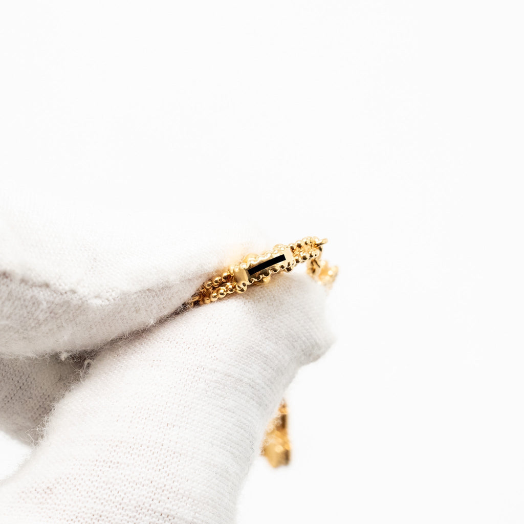 VAN CLEEF AND ARPELS VINTAGE ALHAMBRA BRACELET, 5 MOTIF YELLOW GOLD