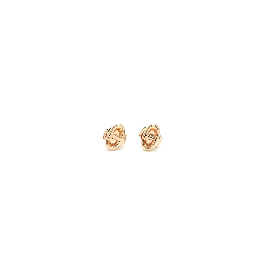 HERMES CHAINE D'ANCRE EARINGS ROSE GOLD