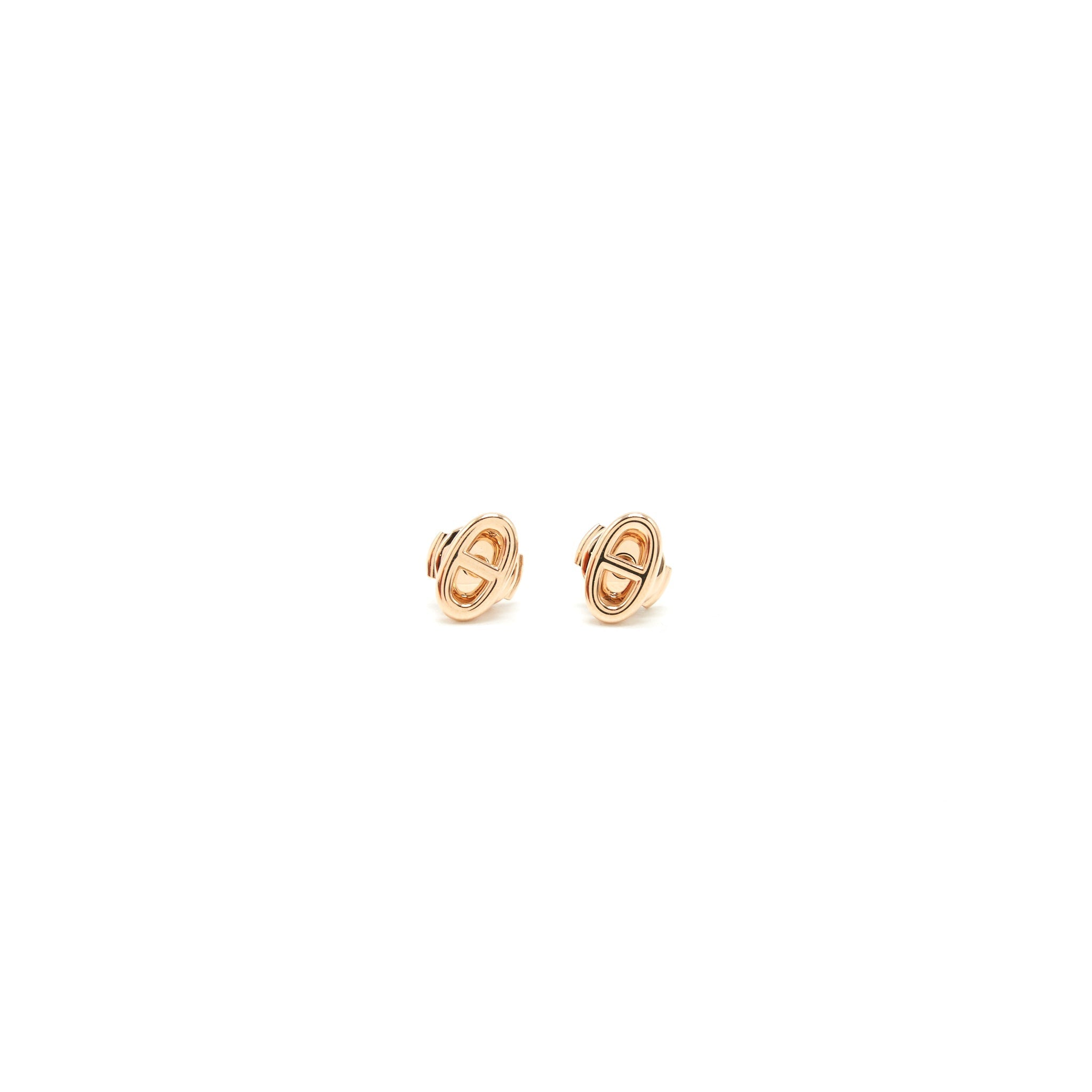HERMES CHAINE D'ANCRE EARINGS ROSE GOLD