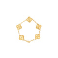 VAN CLEEF AND ARPELS VINTAGE ALHAMBRA BRACELET, 5 MOTIF YELLOW GOLD