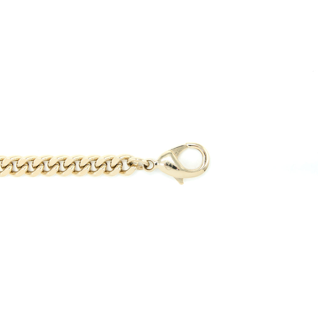 CHANEL CC LOGO CHAIN VU BRACELET CRYSTAL LIGHT GOLD TONE