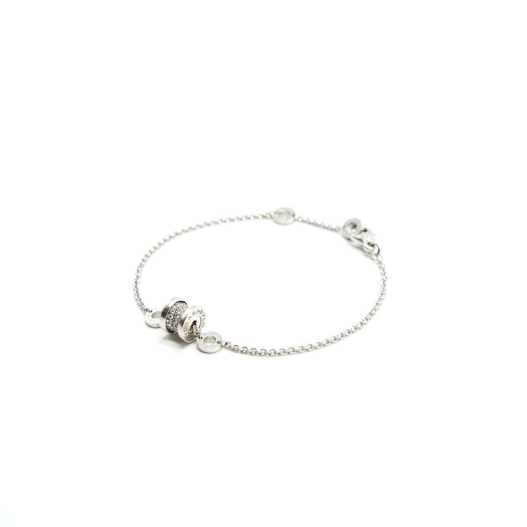 BVLGARI B.ZERO1 BRACELET 18K WHITE GOLD WITH DIAMONDS