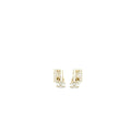 CHANEL CC LOGO DROP EARRING WITH CRYSTAL LIGHT GOLD TONE