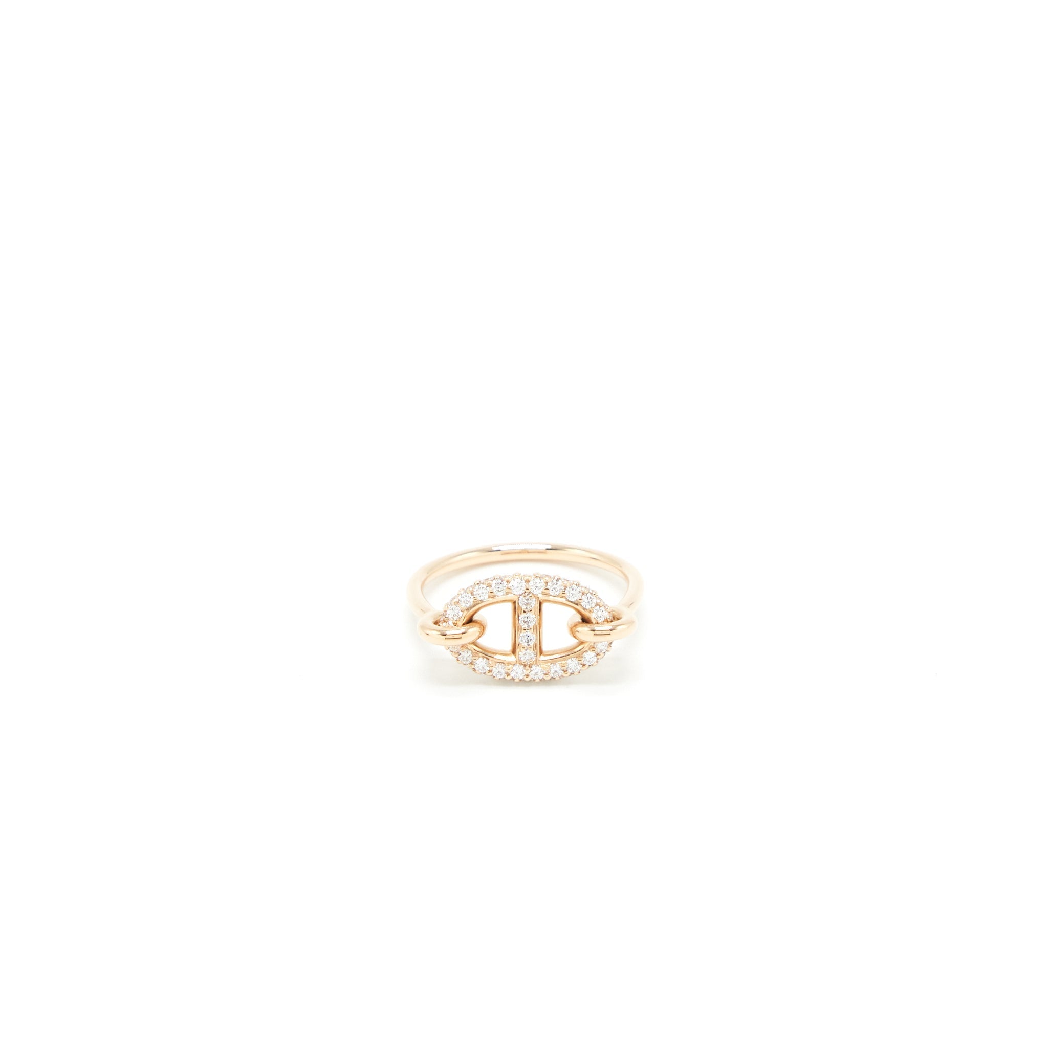 HERMES NEW FARANDOLE RING ROSE GOLD WITH DIAMONDS