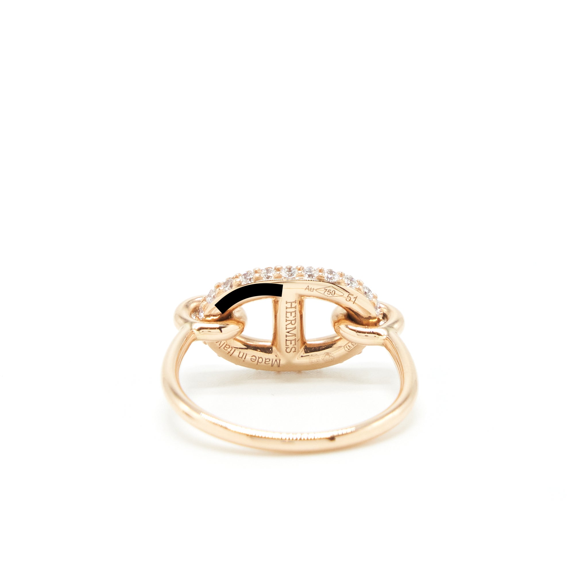 HERMES NEW FARANDOLE RING ROSE GOLD WITH DIAMONDS