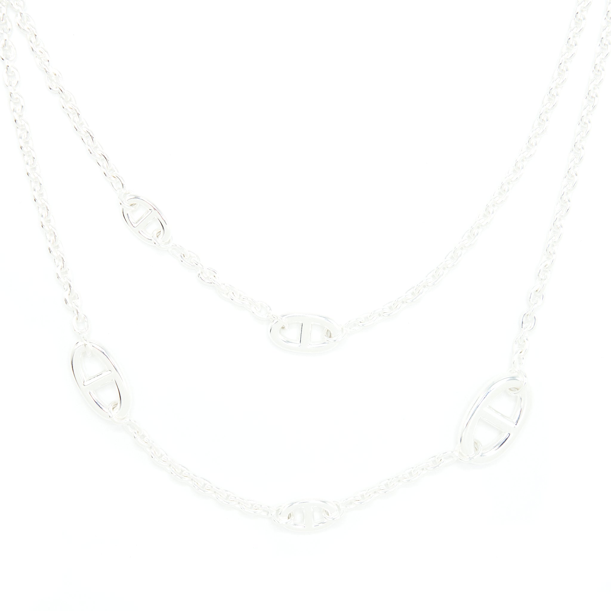 HERMES 120CM FARANDOLE LONG NECKLACE 925 SILVER