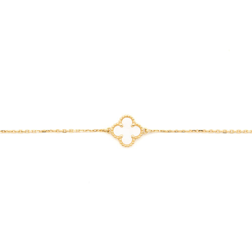 VAN CLEEF & ARPELS SWEET ALHAMBRA BRACELET MOTHER OF PEARL YELLOW GOLD