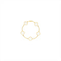 VAN CLEEF & ARPELS VINTAGE ALHAMBRA BRACELET 5 MOTIFS MOTHER OF PEARL YELLOW GOLD