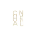 CHANEL CRYSTAL LETTER LOGO EARRINGS