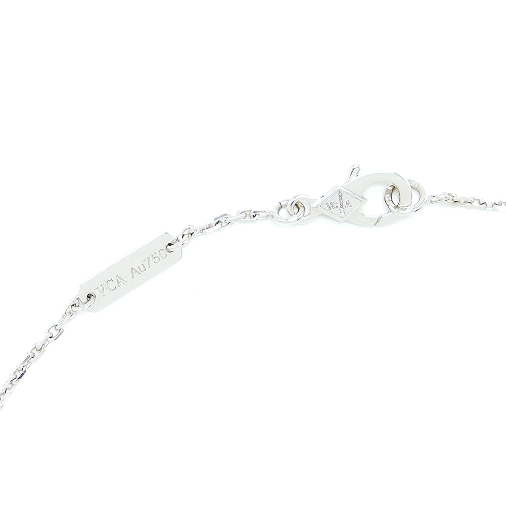 VAN CLEEF & ARPELS VINTAGE ALHAMBRA PENDANT WHITE GOLD DIAMONDS