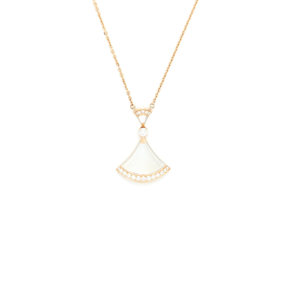 BVLGARI DIVA’S DREAM NECKLACE ROSE GOLD/MOTHER OF PEARL WITH DIAMONDS