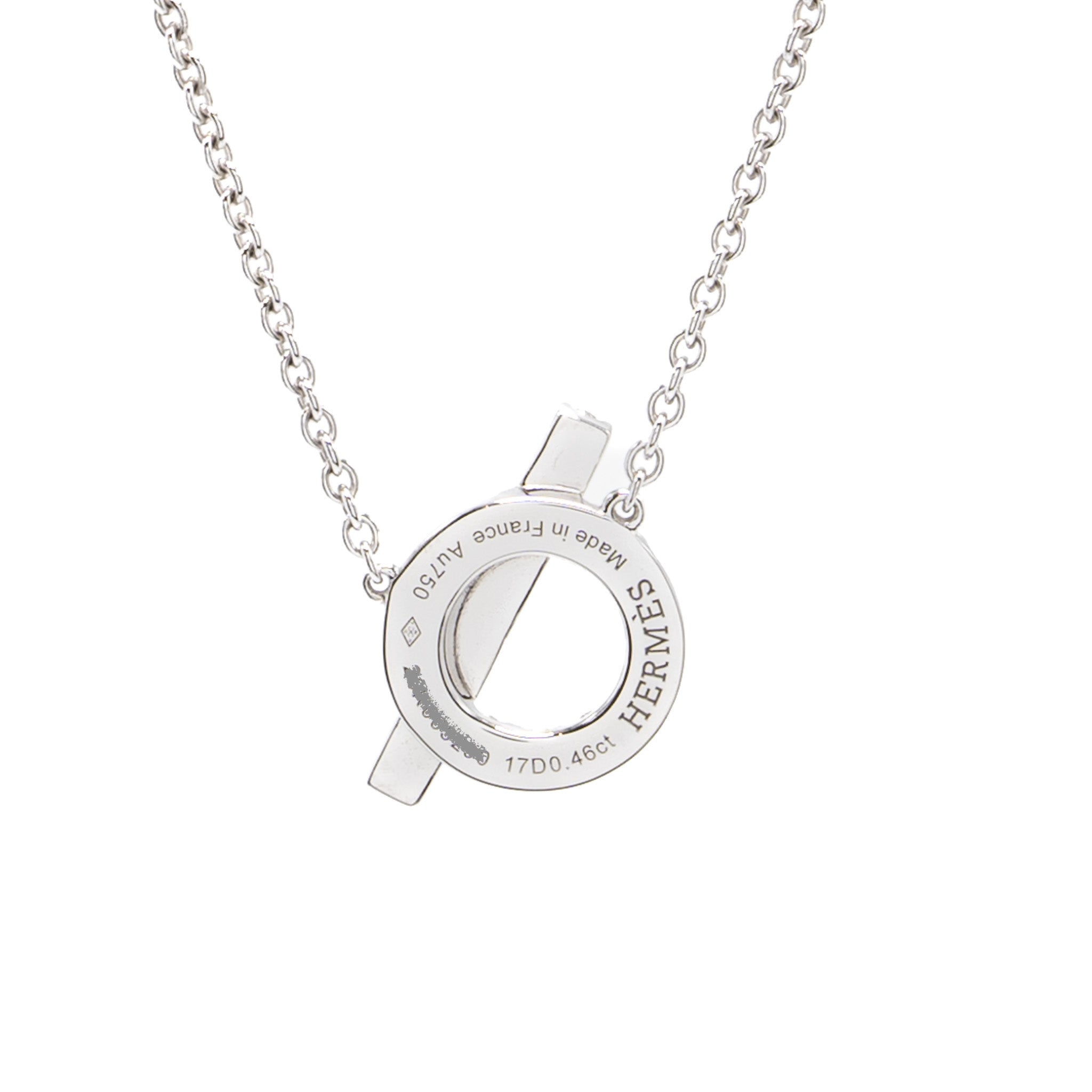 HERMES FINESSE NECKLACE WHITE GOLD DIAMONDS