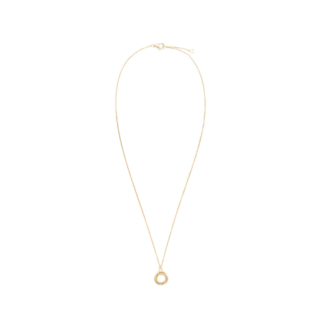 CARTIER TRINITY NECKLACE WHITE GOLD/YELLOW GOLD/ROSE GOLD WITH DIMOND