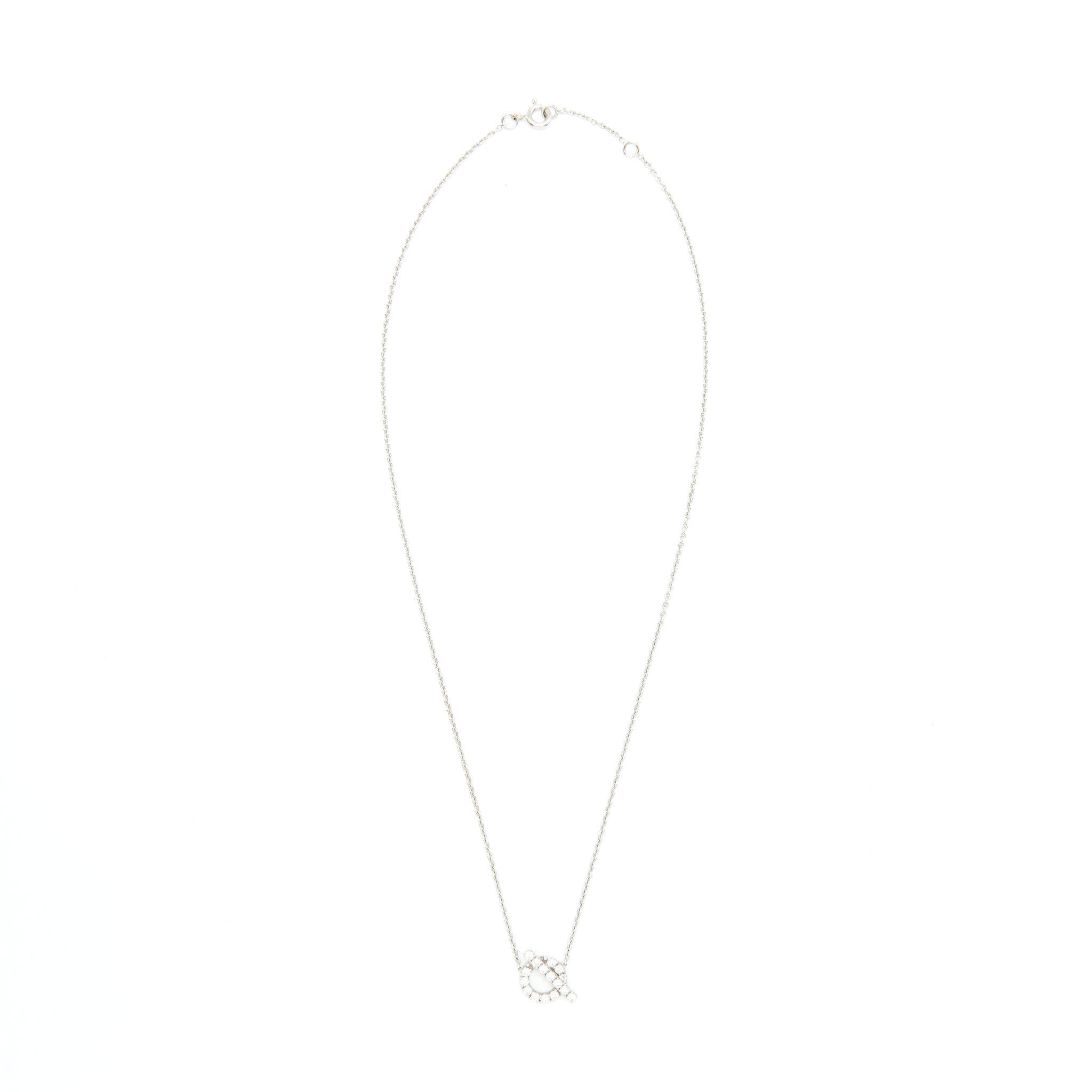HERMES FINESSE PENDANT WHITE GOLD WITH DIAMONDS