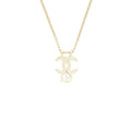CHANEL CC LOGO AND CRYSTAL NECKLACE LIGHT GOLD TONE