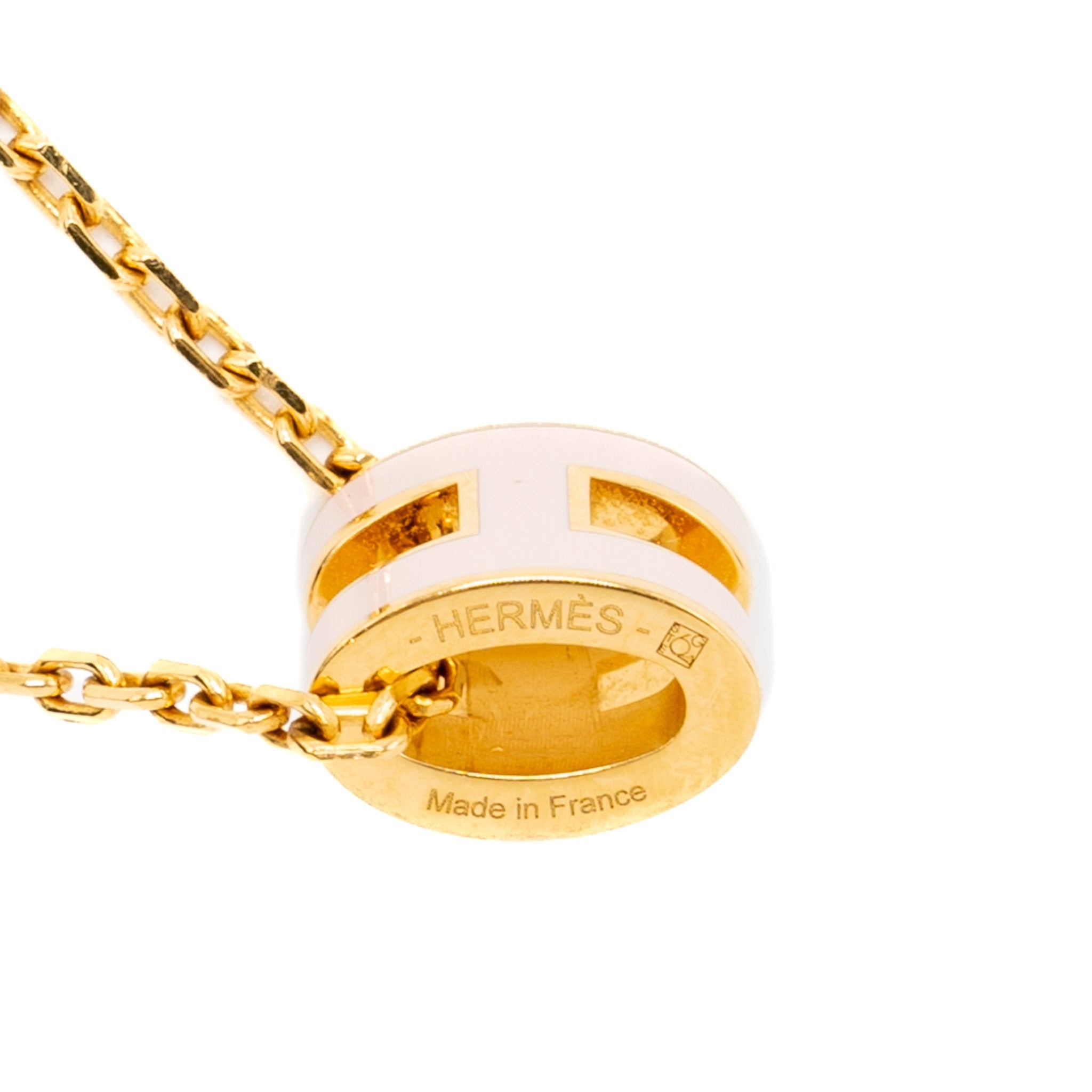 HERMES MINI POP H PENDANT ROSE DRAGEE GHW