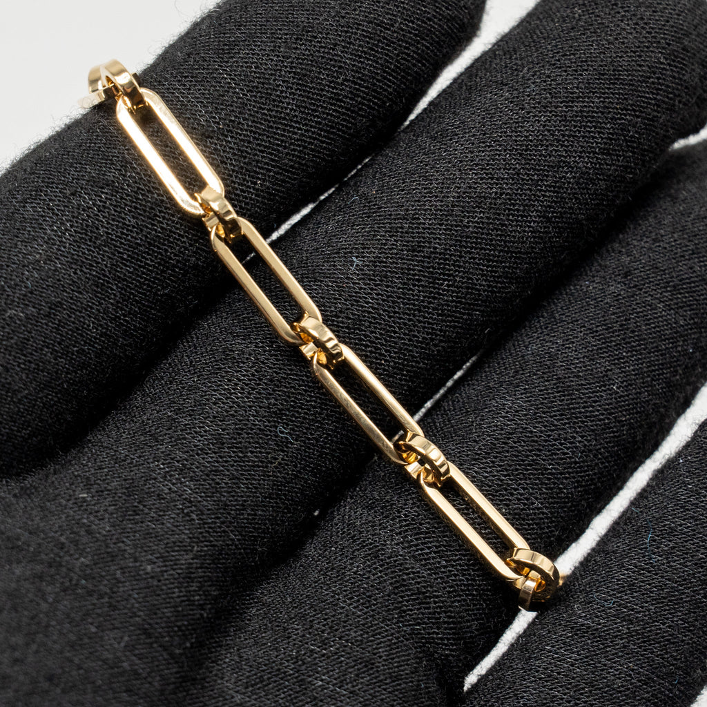 HERMES KELLY CHAINE BRACELET YELLOW GOLD, DIAMONDS