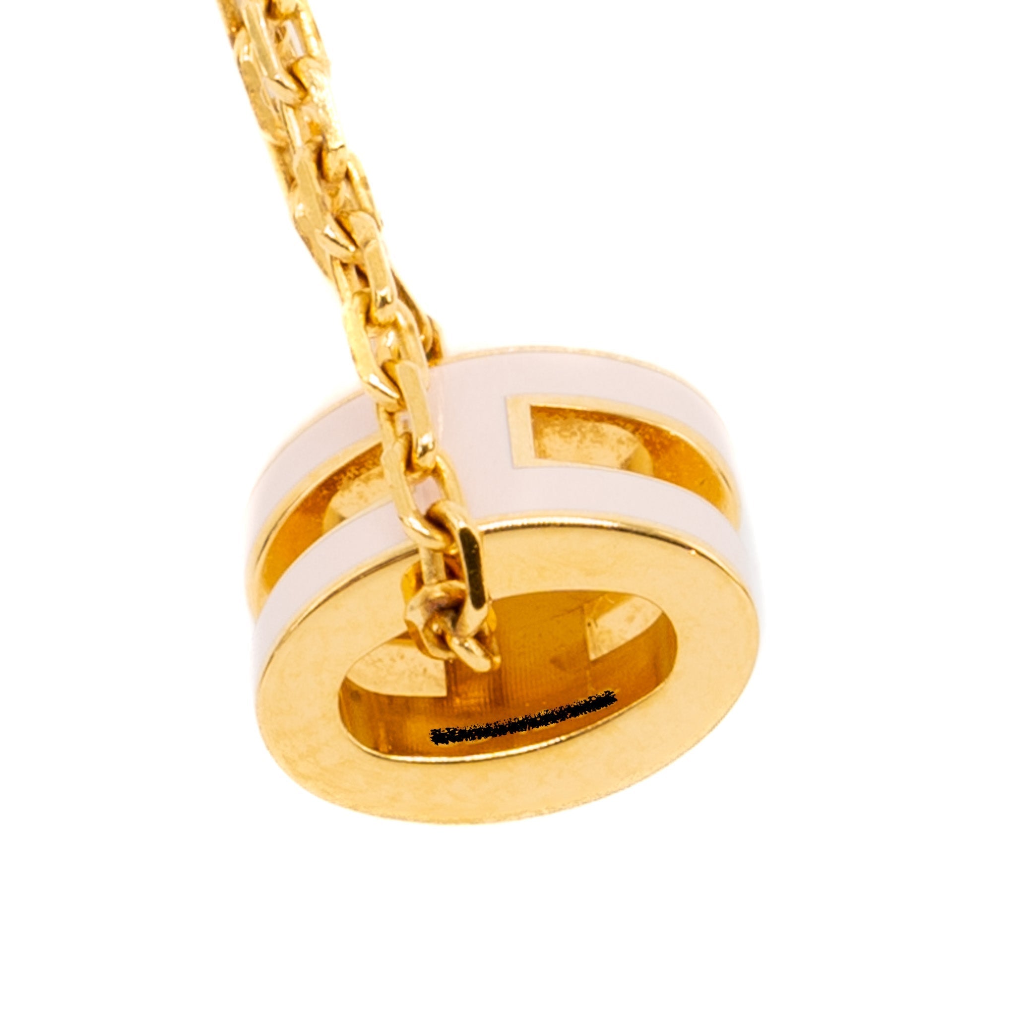 HERMES MINI POP H PENDANT ROSE DRAGEE GHW