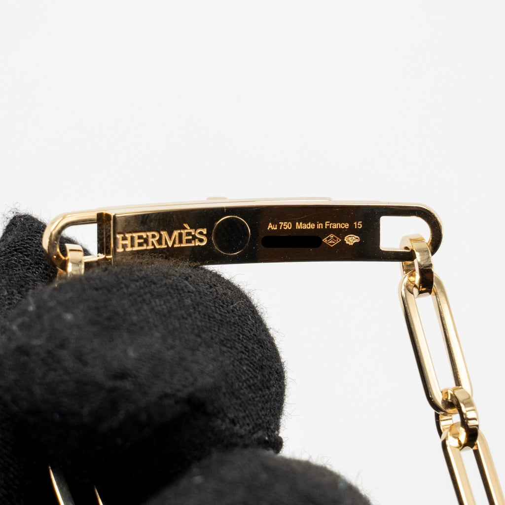 HERMES KELLY CHAINE BRACELET YELLOW GOLD, DIAMONDS