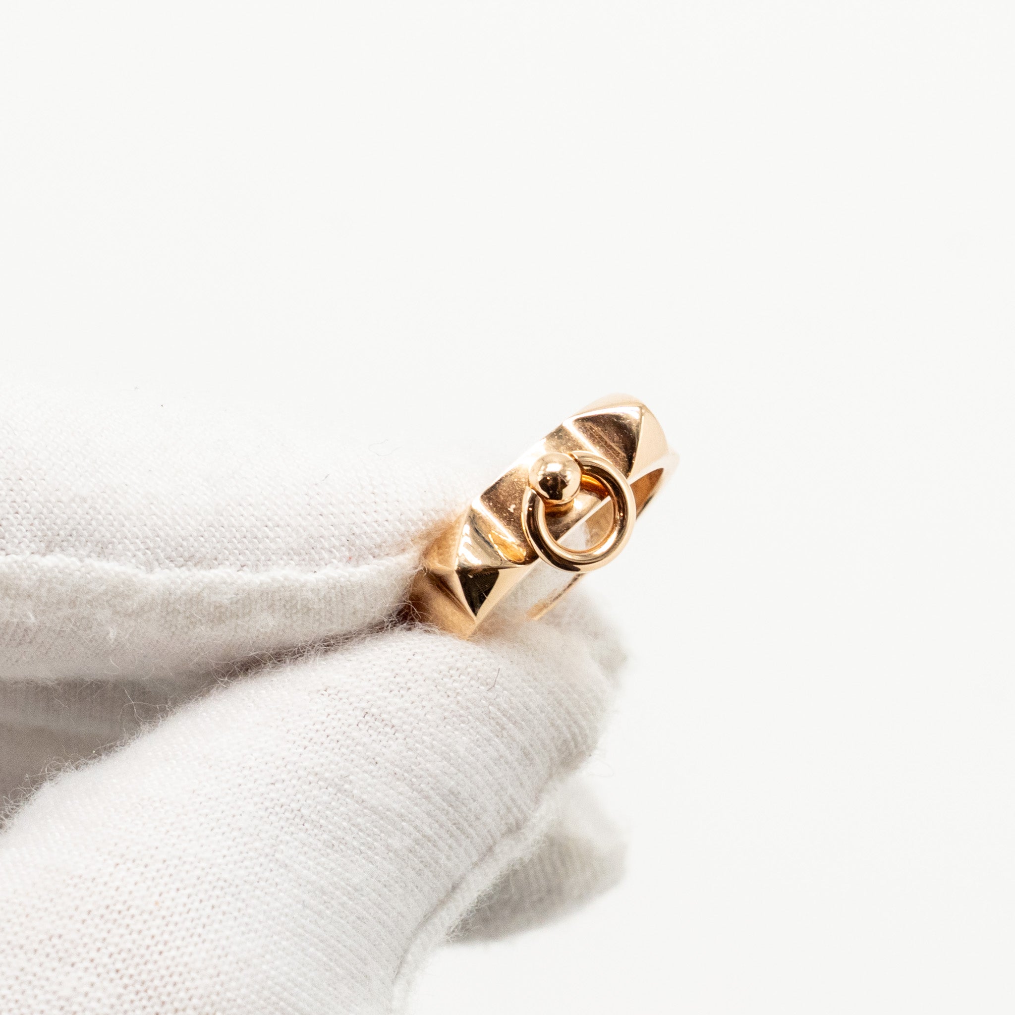 HERMES COLLIER DE CHIEN RING ROSE GOLD