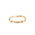 HERMES KELLY CHAINE BRACELET YELLOW GOLD, DIAMONDS