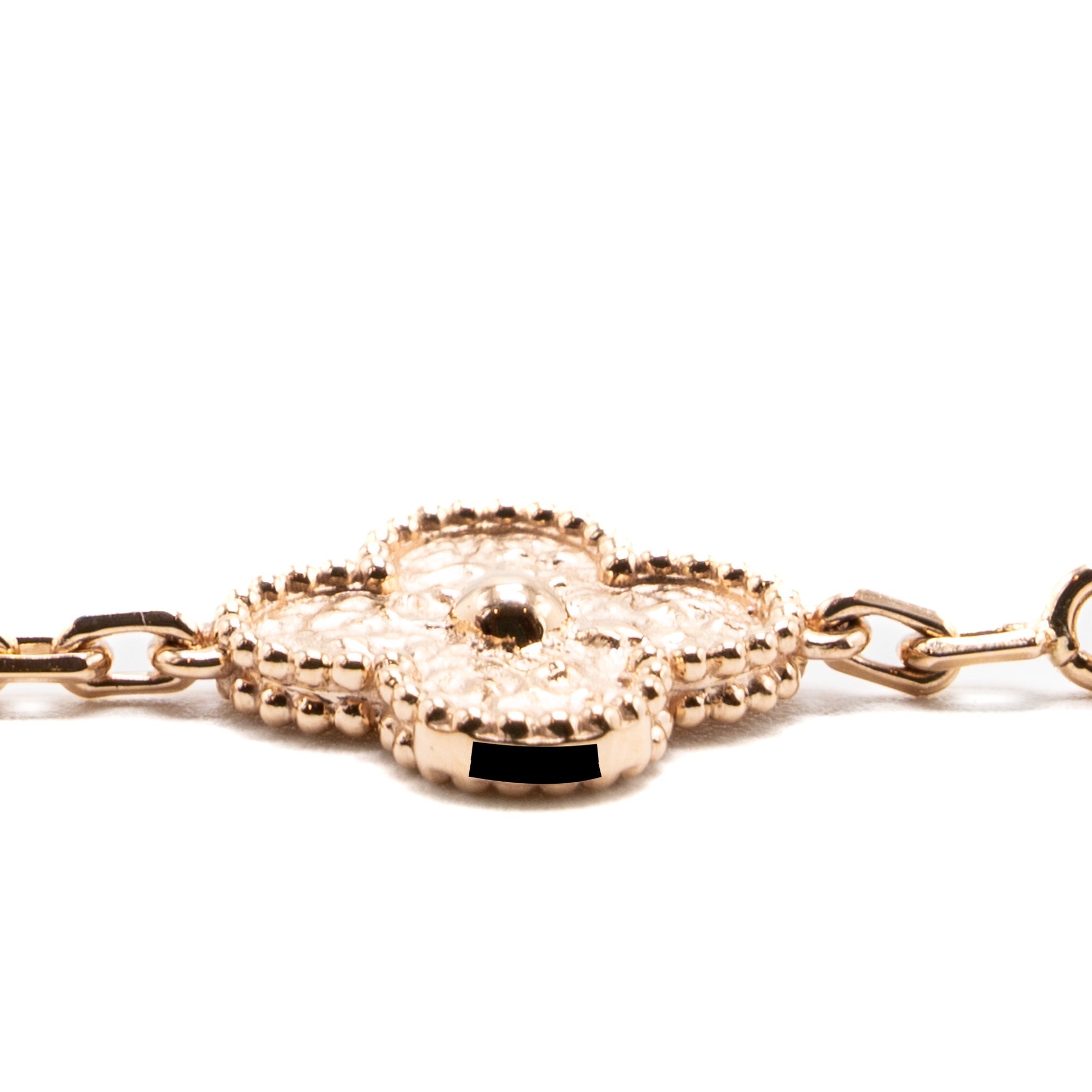 VAN CLEEF & ARPELS VINTAGE ALHAMBRA 5-MOTIF BRACELET ROSE GOLD