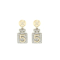 CHANEL NO.5 PERFUME BOTTLE CRYSTAL DROP EARRINGS LGHW