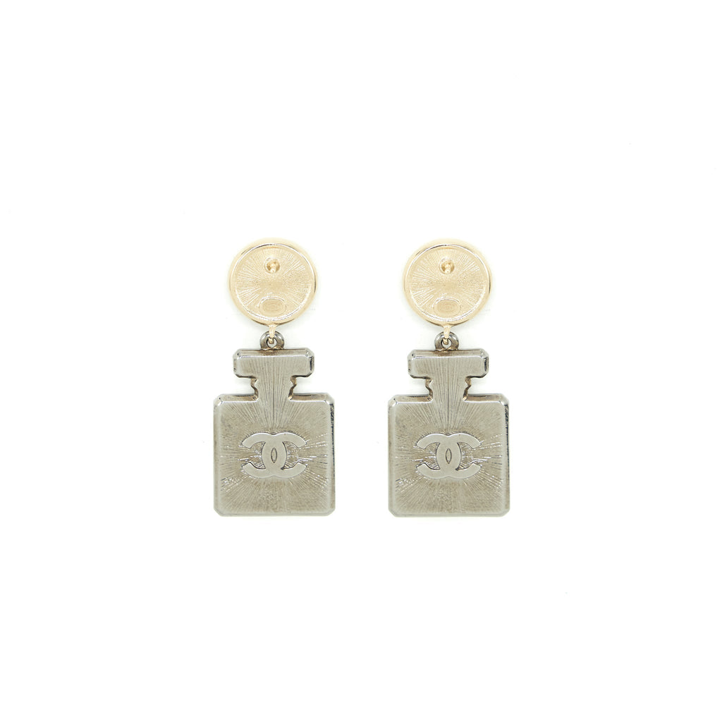 CHANEL NO.5 PERFUME BOTTLE CRYSTAL DROP EARRINGS LGHW
