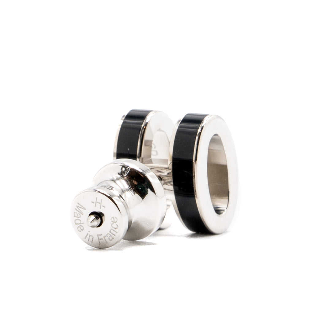 HERMES MINI POP H EARRINGS BLACK SHW