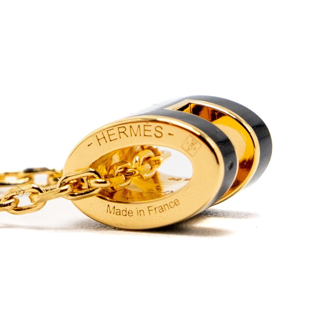 HERMES MINI POP H PENDANT BLACK GHW