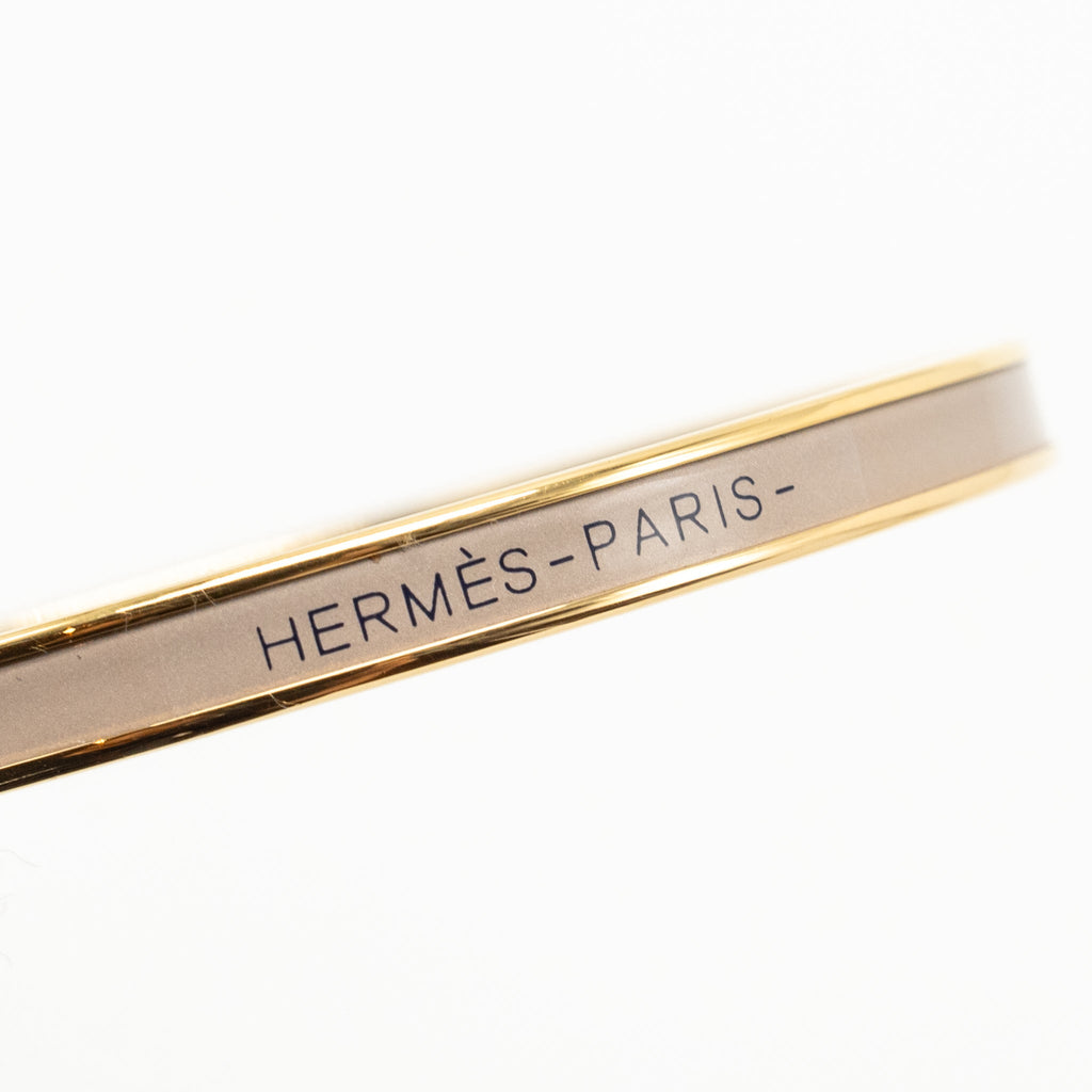 HERMES UNI BANGLE MARRON GLACE GHW