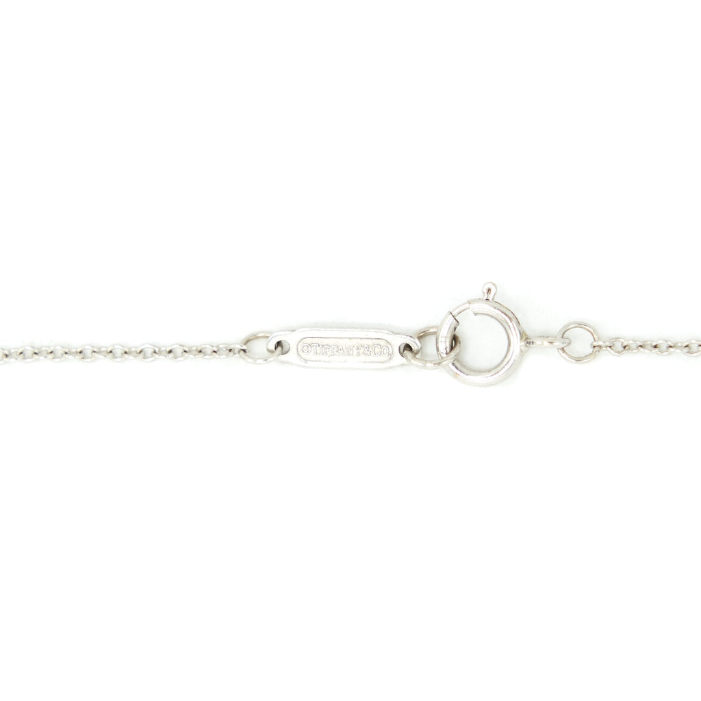 TIFFANY KEY ATLAS PIERCED KEY PEDANT IN 18K WHITE GOLD WITH DIAMONDS