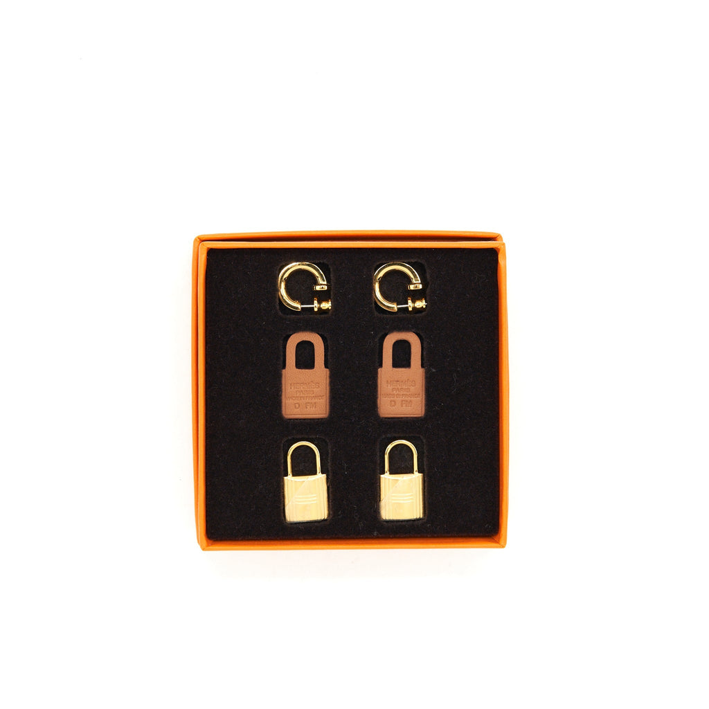 HERMES O’KELLY EARRINGS GOLD GHW