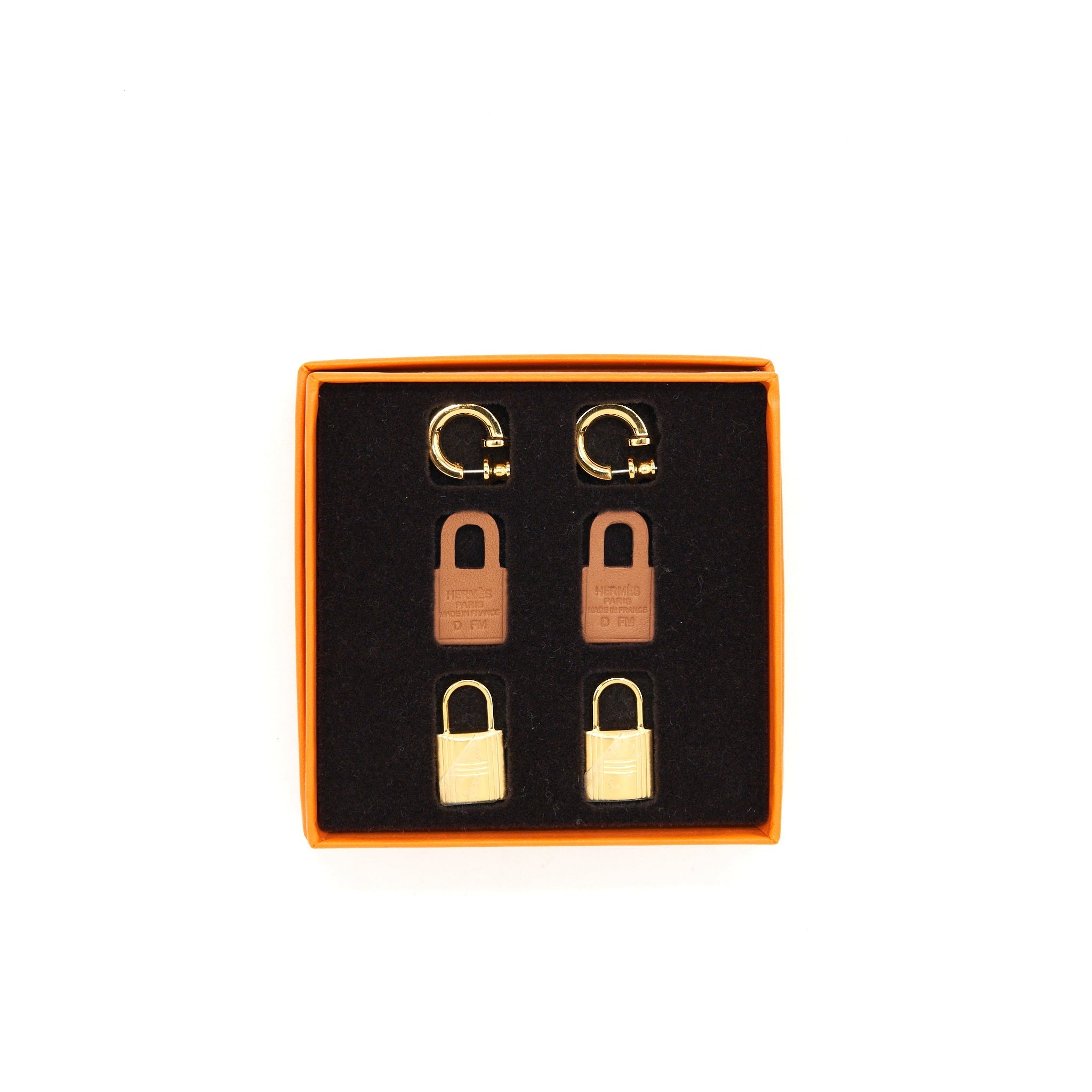 HERMES O’KELLY EARRINGS GOLD GHW