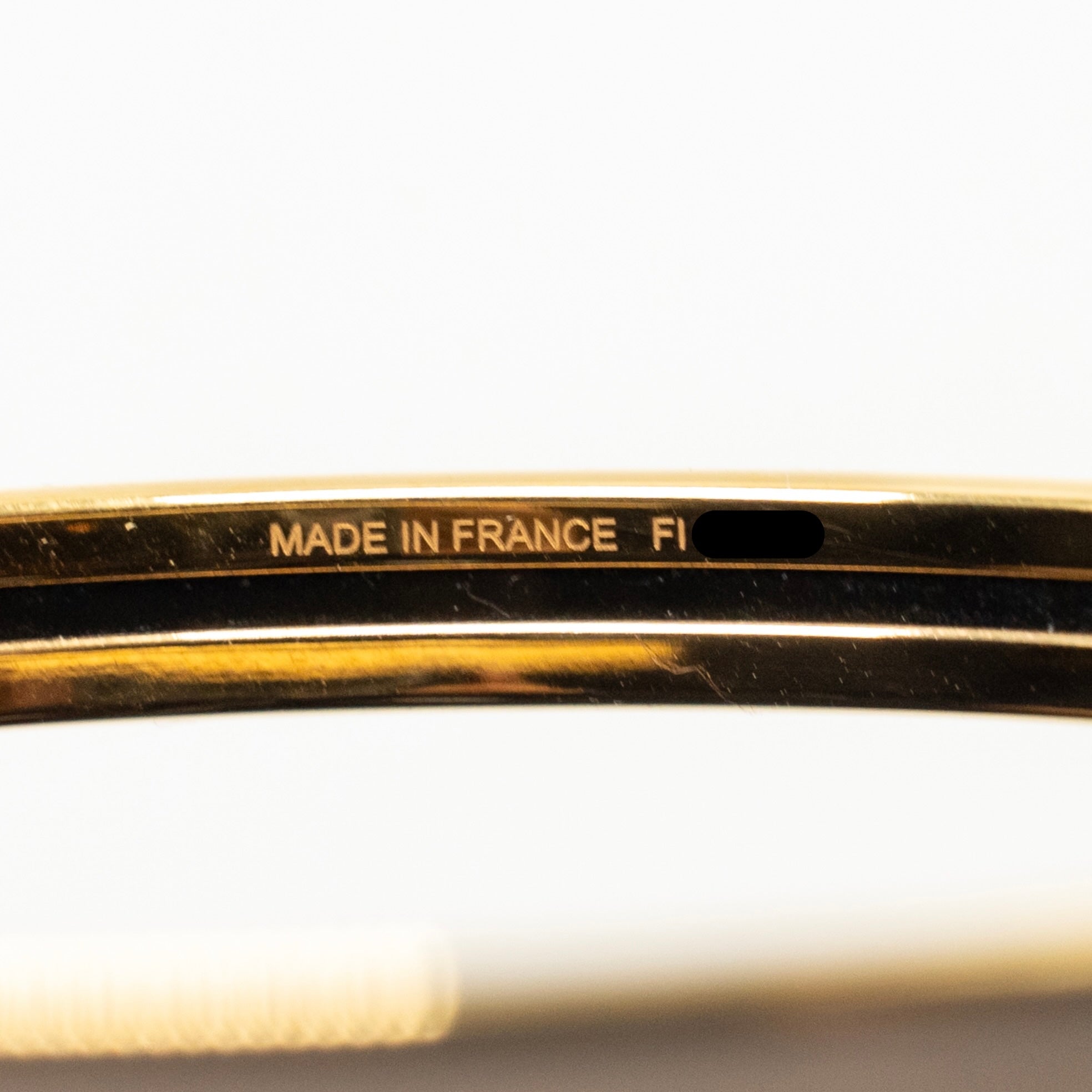 HERMES UNI BANGLE MARRON GLACE GHW