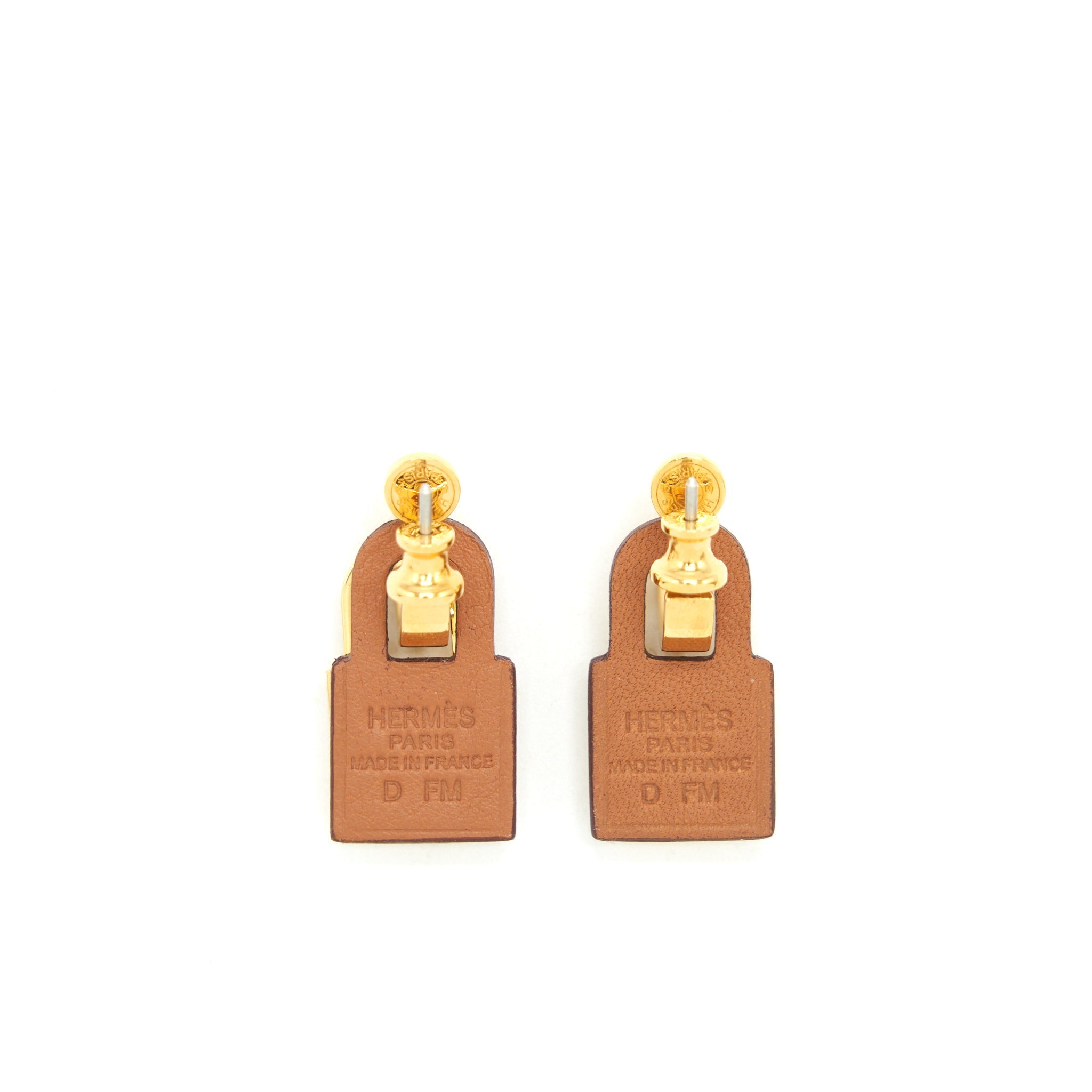 HERMES O’KELLY EARRINGS GOLD GHW