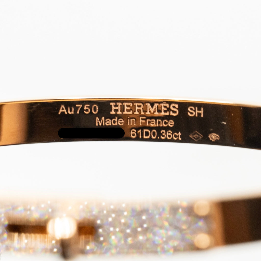 HERMES KELLY BRACELET ROSE GOLD, DIAMONDS