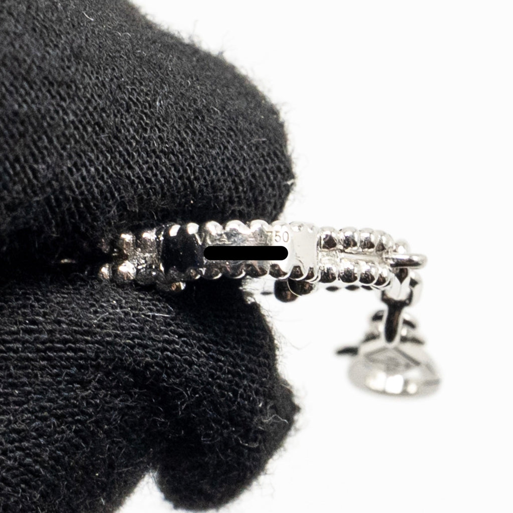 VAN CLEEF & ARPELS VINTAGE ALHAMBRA BRACELET 5 MOTIFS WHITE GOLD/DIAMONDS/ONYX