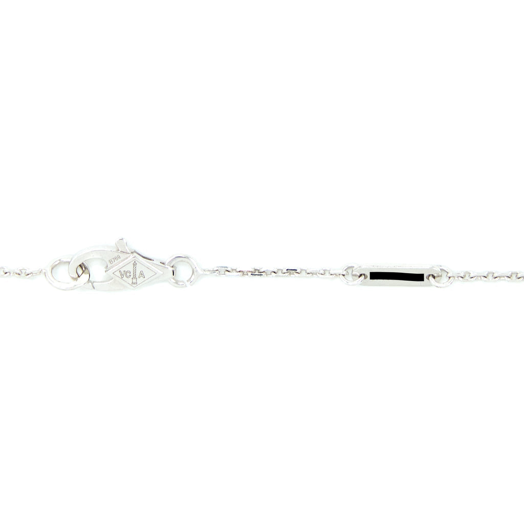 VAN CLEEF & ARPELS SWEET ALHAMBRA PENDANT WHITE GOLD WITH DIAMONDS