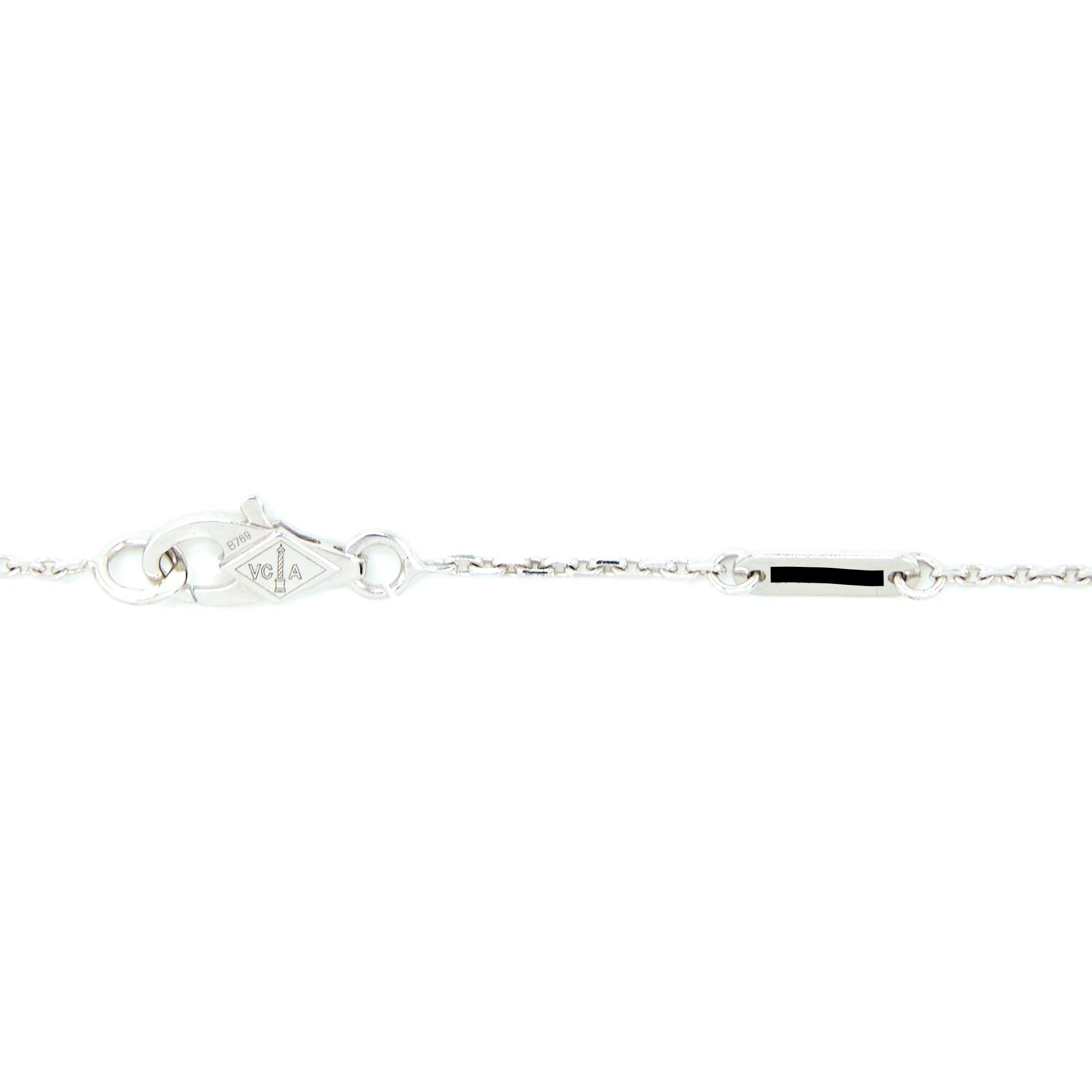 VAN CLEEF & ARPELS SWEET ALHAMBRA PENDANT WHITE GOLD WITH DIAMONDS