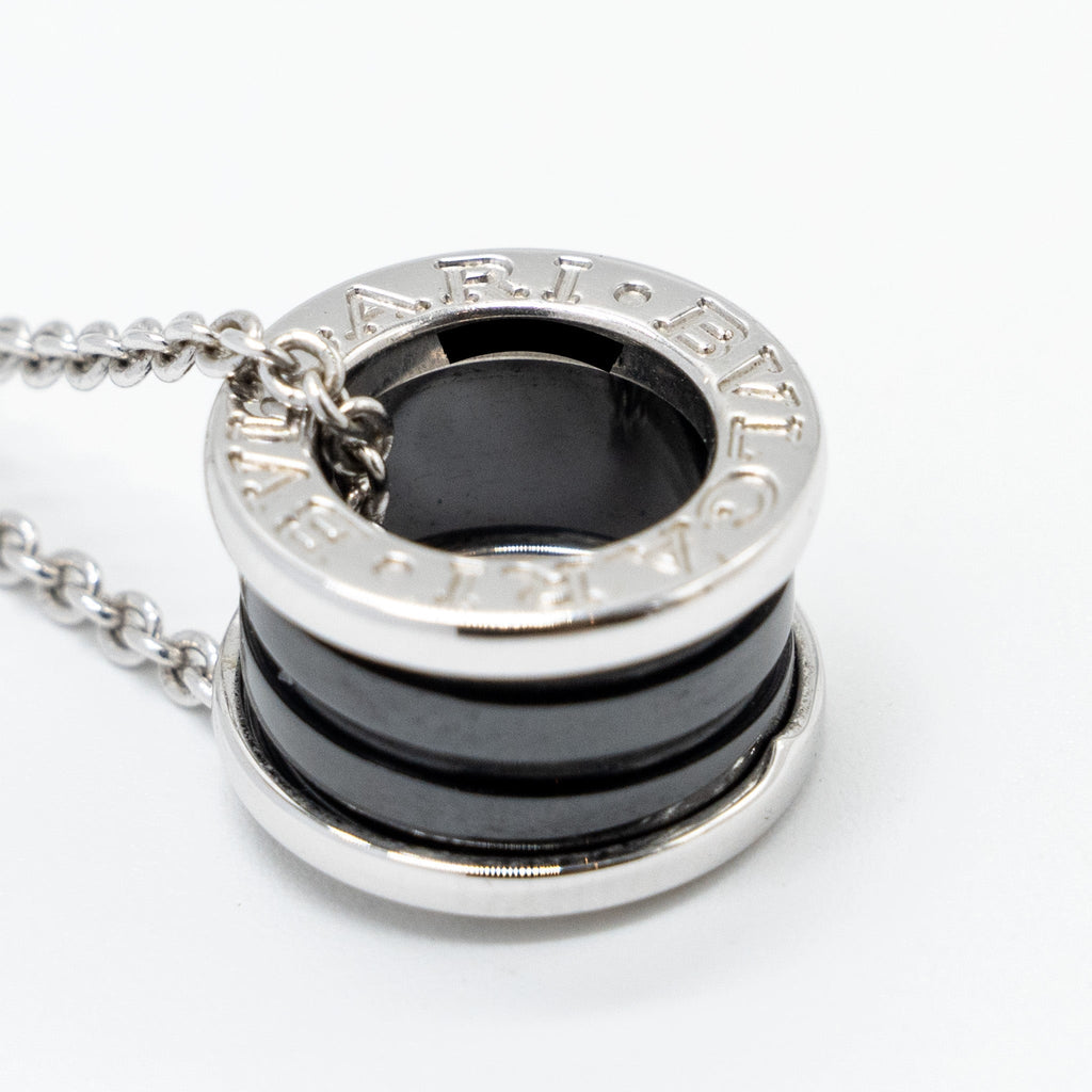 BVLGARI SAVE THE CHILDREN B ZERO NECKLACE BLACK CERAMIC / SILVER
