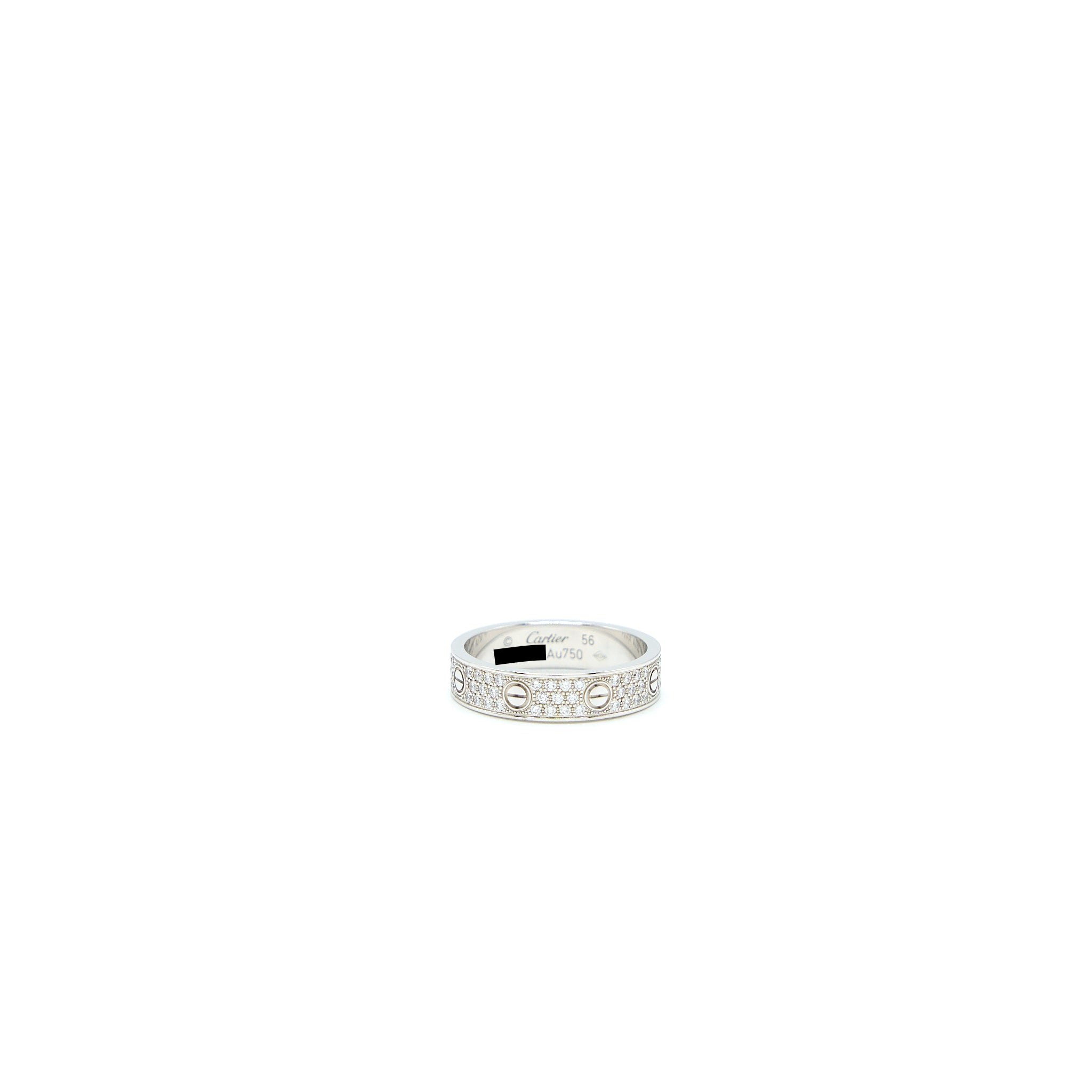 CARTIER LOVE RING DIAMONDS PAVED WHITE GOLD