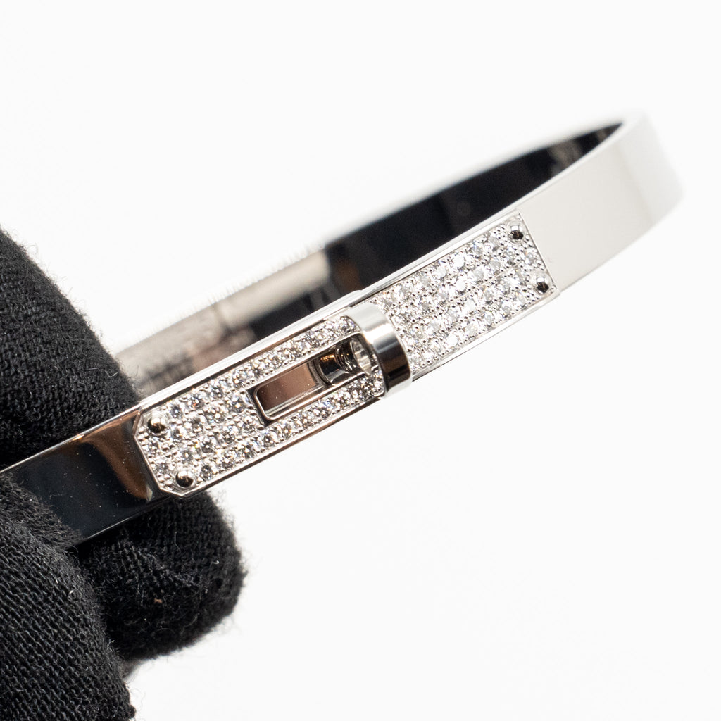 HERMES KELLY BRACELET WHITE GOLD/DIAMONDS