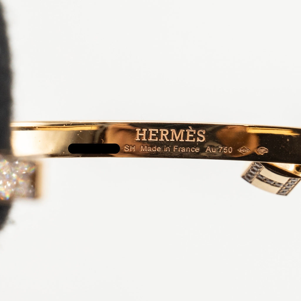 HERMES KELLY CADENAS BRACELET ROSE GOLD WITH DIAMONDS