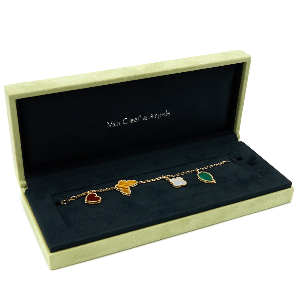 VAN CLEEF & ARPELS LUCKY ALHAMBRA 4-MOTIF BRACELET YELLOW GOLD