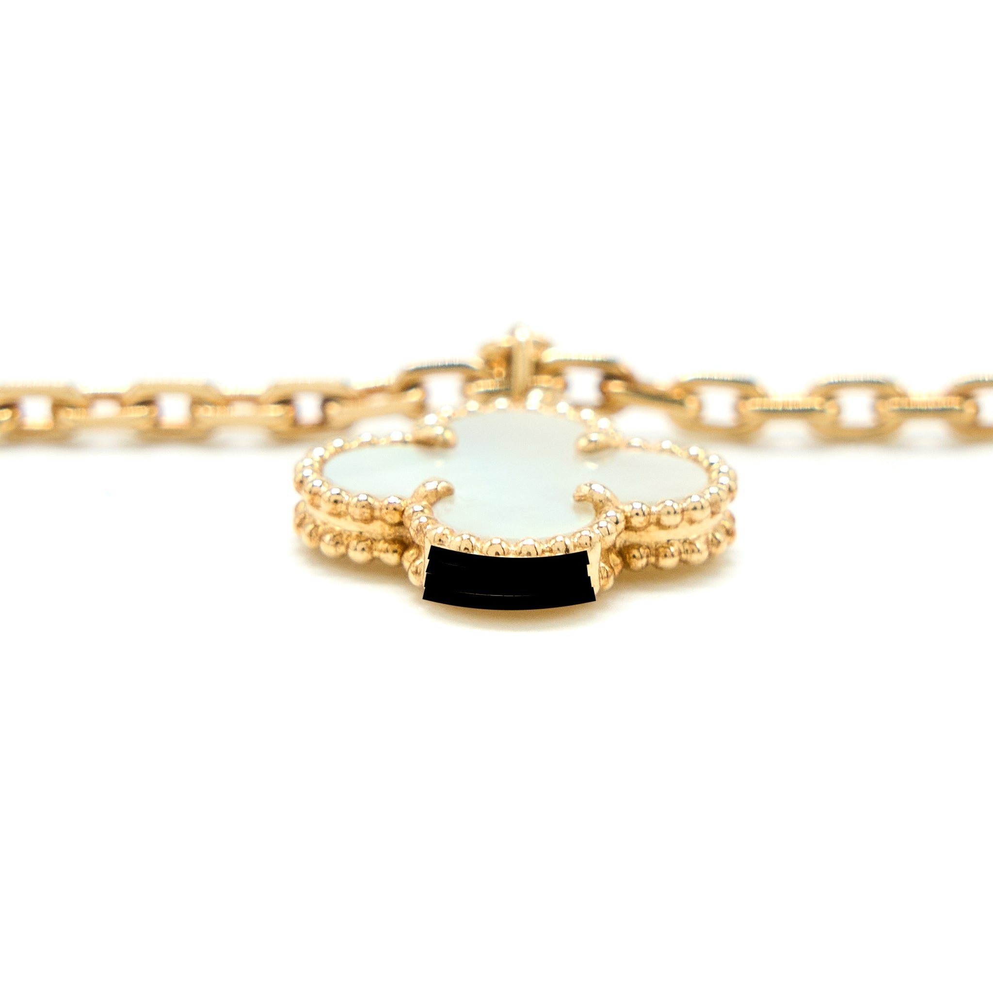 VAN CLEEF & ARPELS LUCKY ALHAMBRA 4-MOTIF BRACELET YELLOW GOLD
