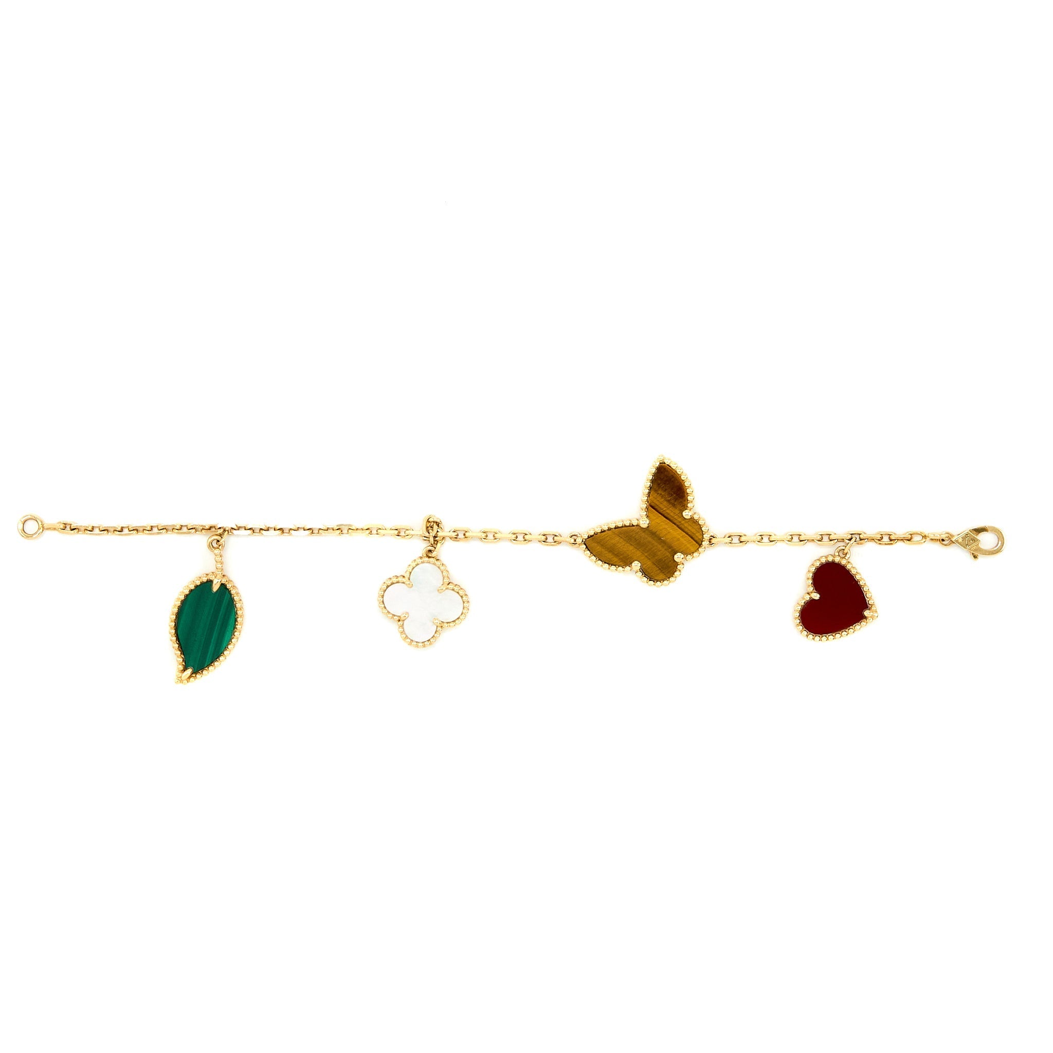 VAN CLEEF & ARPELS LUCKY ALHAMBRA 4-MOTIF BRACELET YELLOW GOLD
