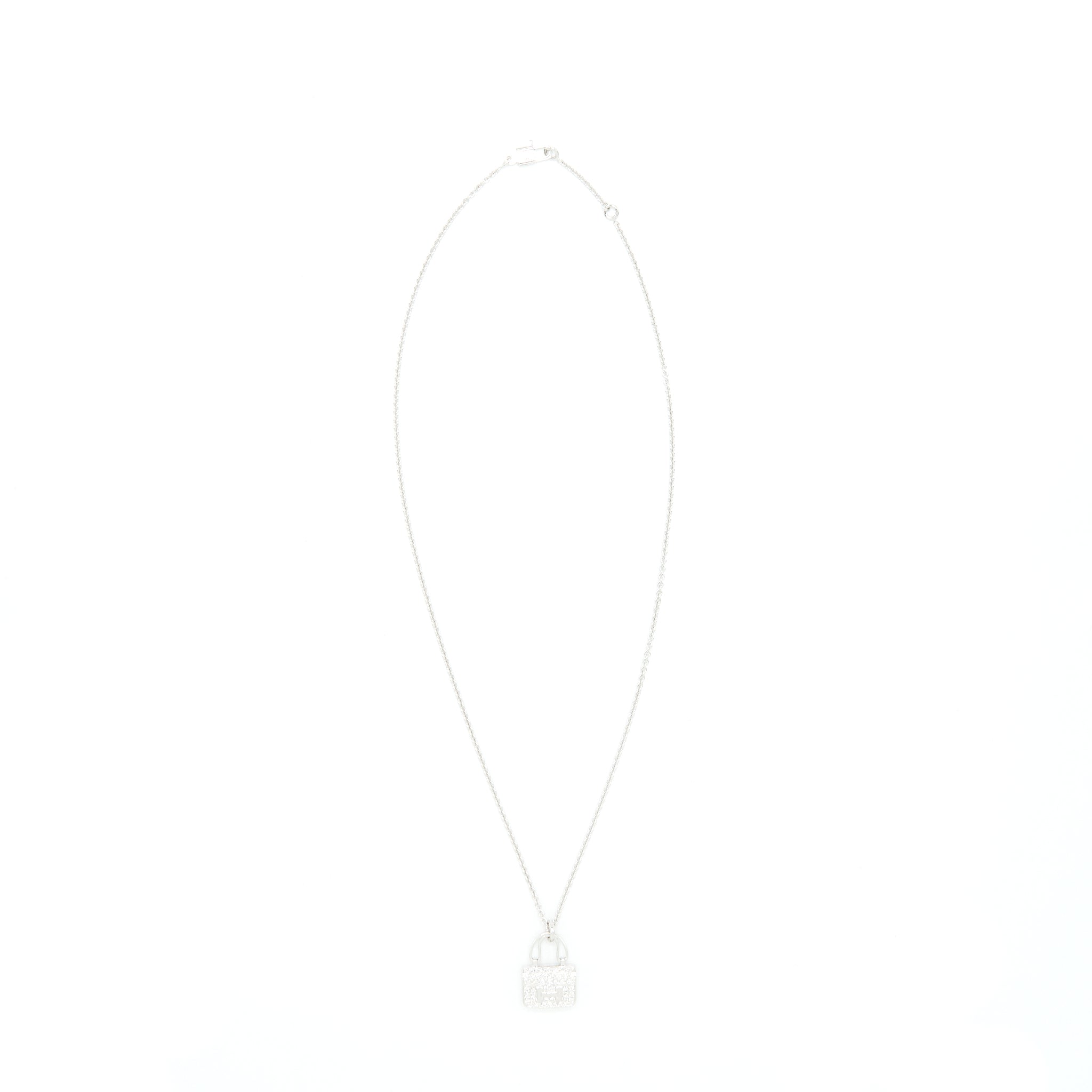 HERMES AMULETTE CONSTANCE PENDANT WHITE GOLD WITH DIAMONDS