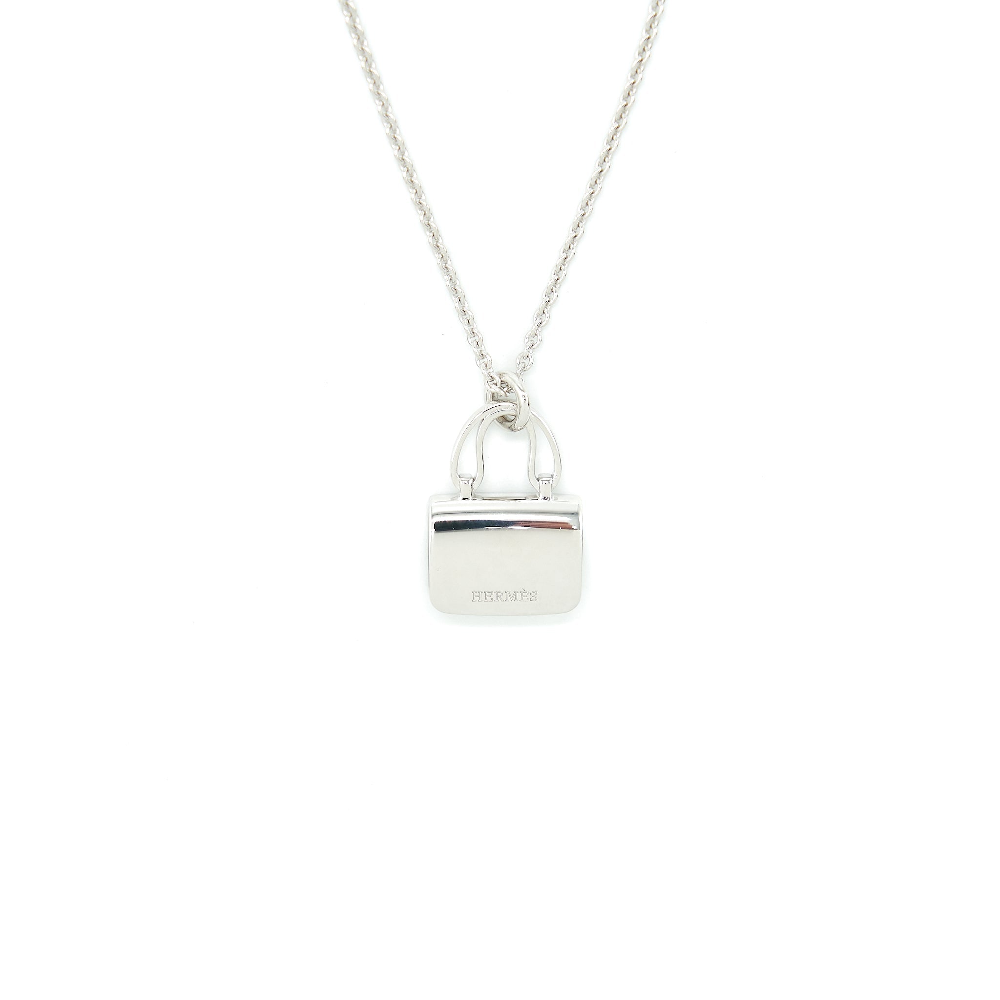 HERMES AMULETTE CONSTANCE PENDANT WHITE GOLD WITH DIAMONDS