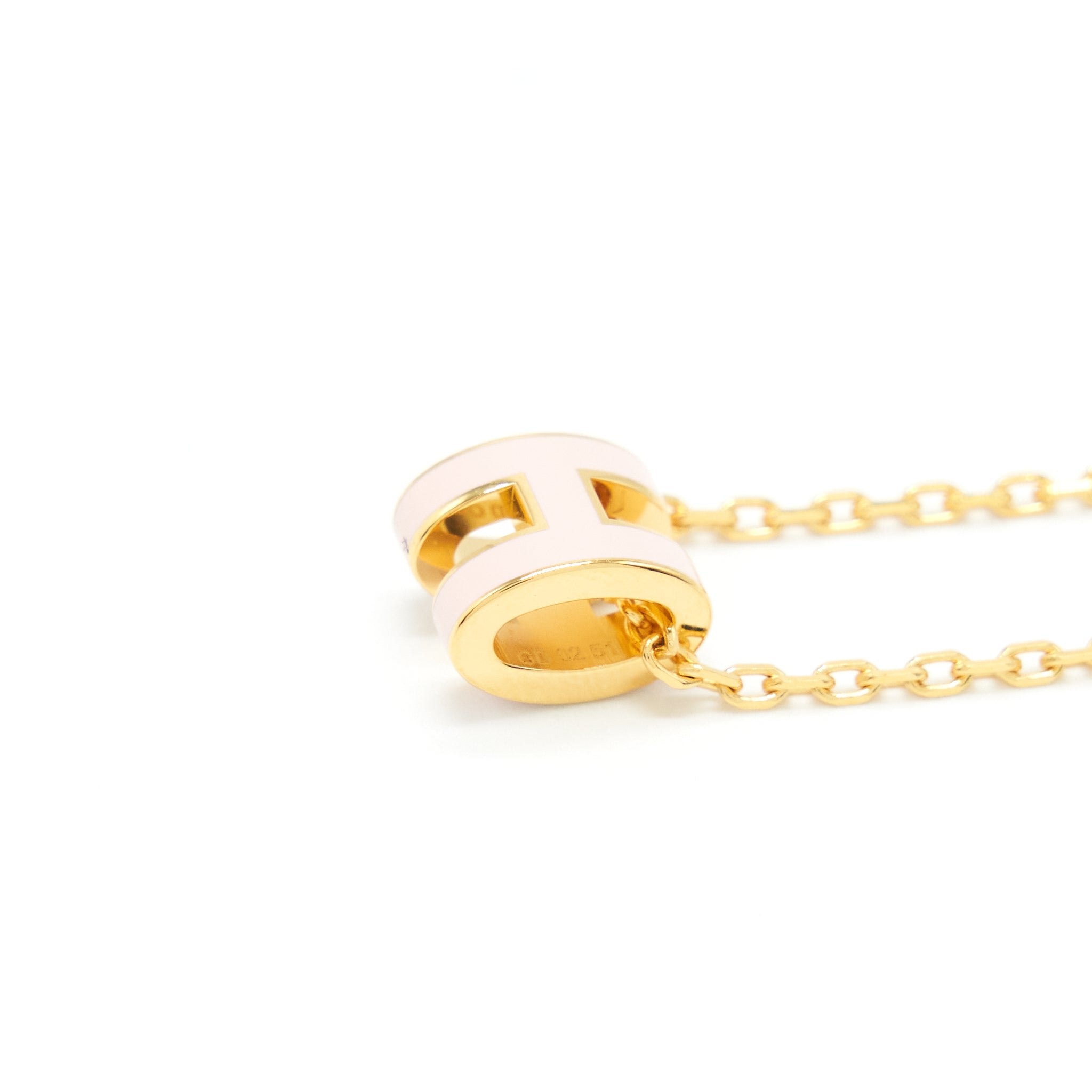 HERMES MINI POP H PENDANT ROSE DRAGEE GHW